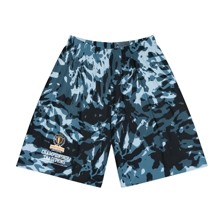 BLUE-GREY CAMO MEN'S SPORTS SHORTS (AOP) | CHAMPIONSHIP TRADITIONS